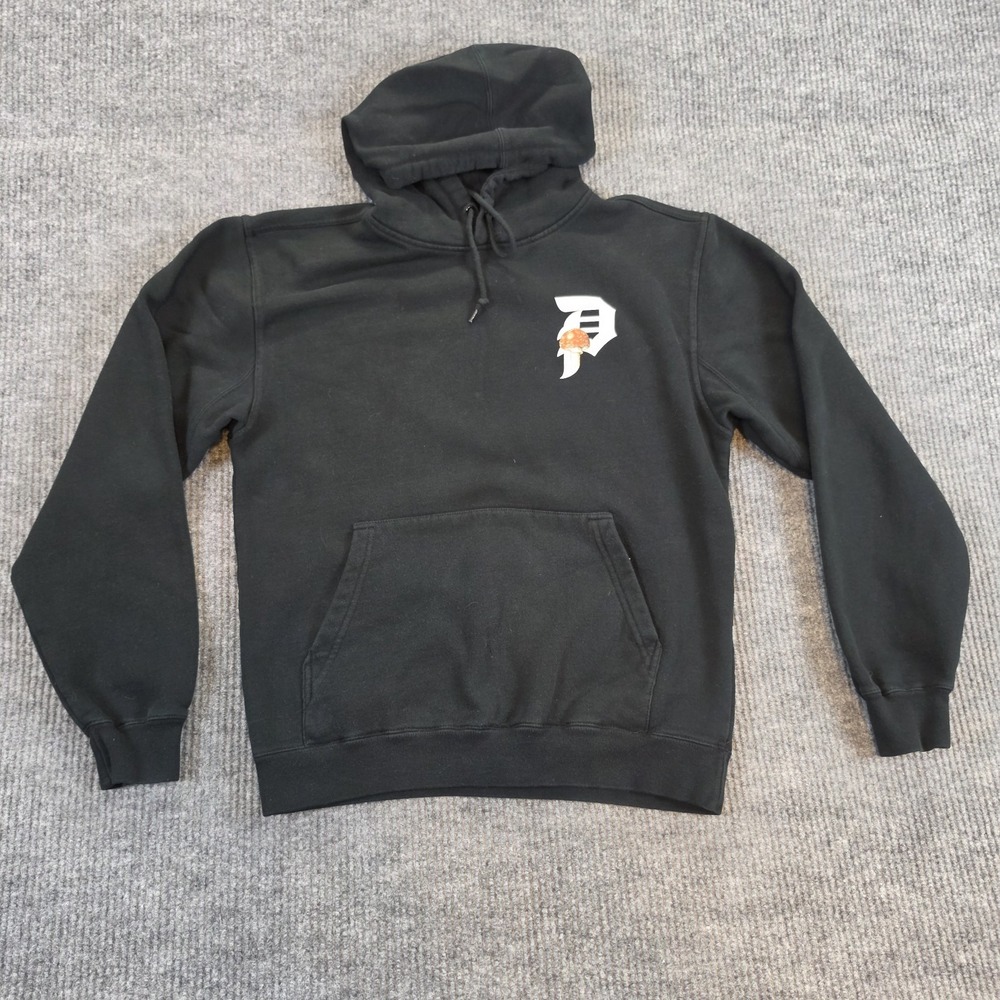 Primitive Skateboarding Dirty P Mushroom Hoodie Mens Medium Black Pullover...